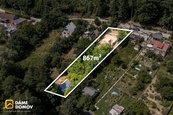 Prodej zahrady s projektem chaty 64 m2, Zlín - Příluky, cena 2500000 CZK / objekt, nabízí 
